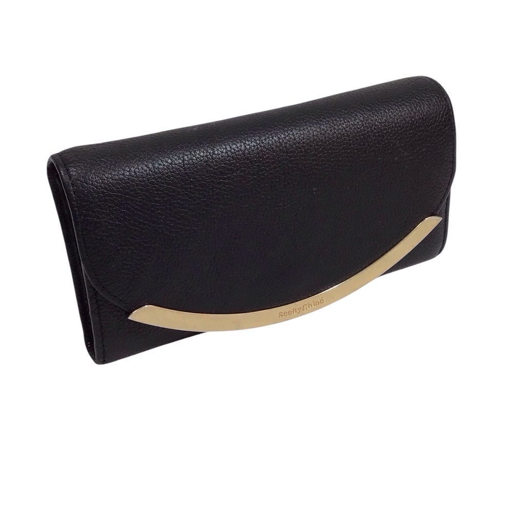 See by Chloe Lizzie Black Leather Wallet